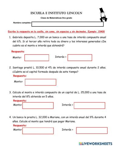 Resolución de problemas: Interés compuesto