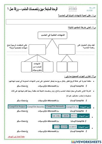 الشهادات العالمية في الحاسب