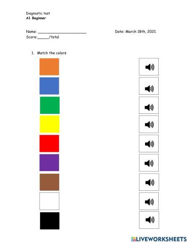 Diagnostic test for beginners - kids