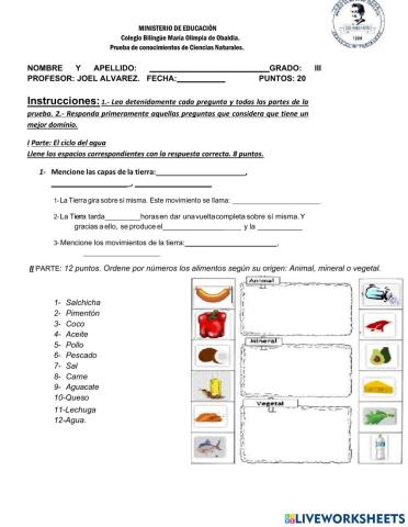 Formativa de ciencias naturales