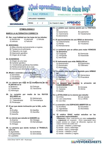 Prac. Etimologías Avanzado