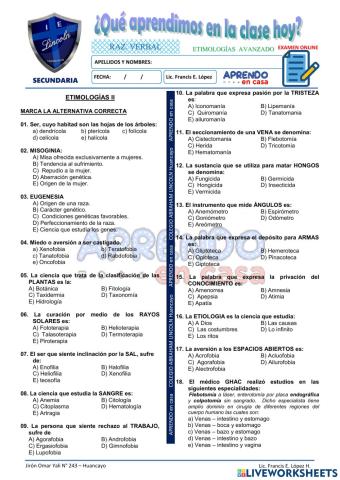 Prac. Etimologías Avanzado