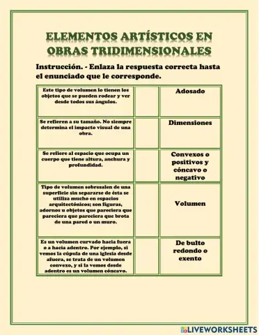 Elementos artísticos en obras tridimensionales