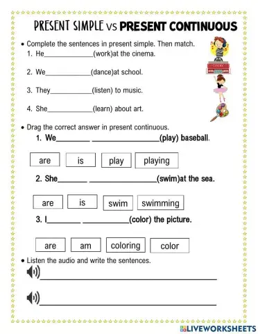 Present simple vs present continuous