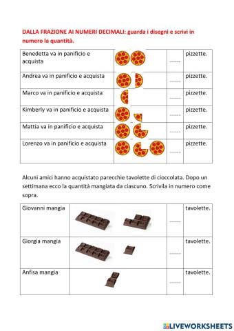 Dalla frazione ai numeri