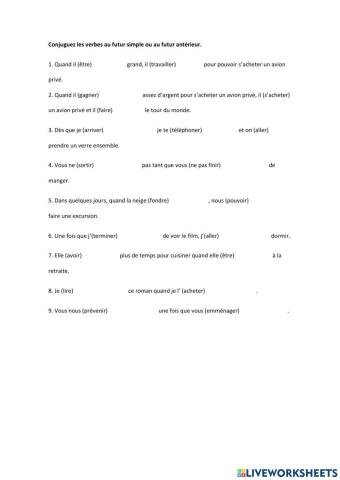 Futur simple ou futur antérieur