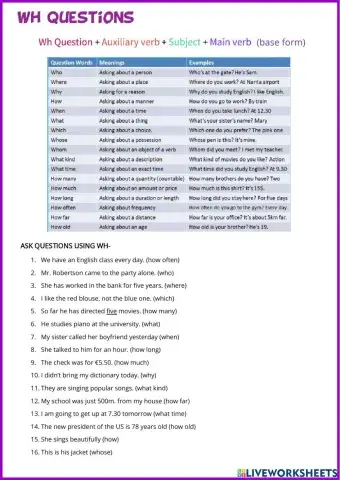 Wh questions