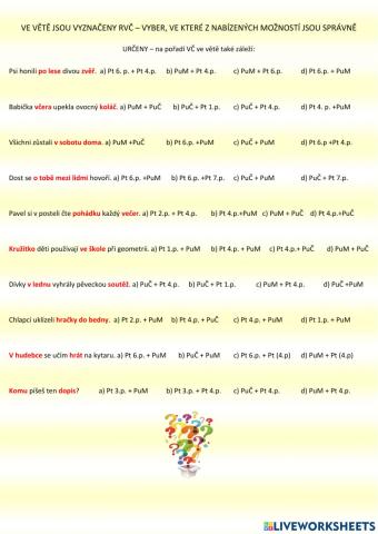 RVČ - Pt, PuM, PuČ