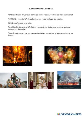 Fallas vocabulario