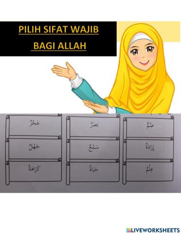 Sifat wajib & sifat mustahil bagi Allah