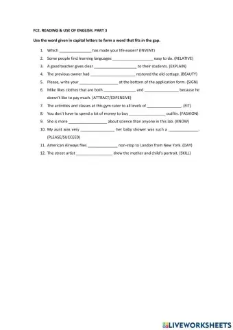 Fce-reading&use of english-part3