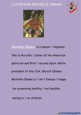 Michelle Obama listening