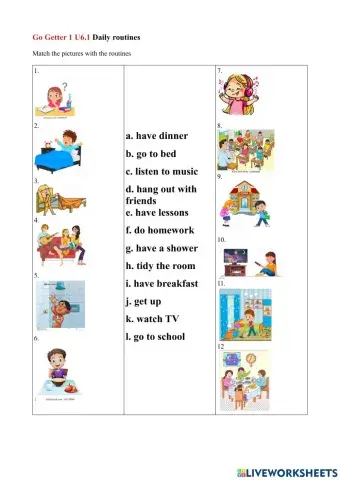 Daily routines (Go getter 1 U6.1