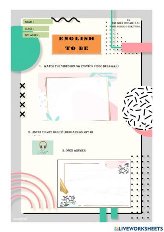 Materi -To Be- kelas 7