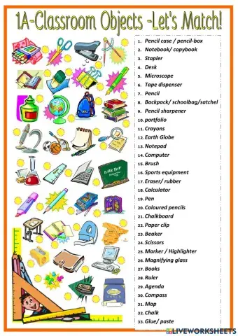 Classroom vocabulary
