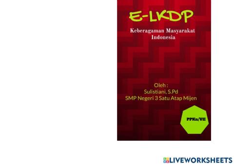 E-LKPD Keberagaman Masyarakat Indonesia