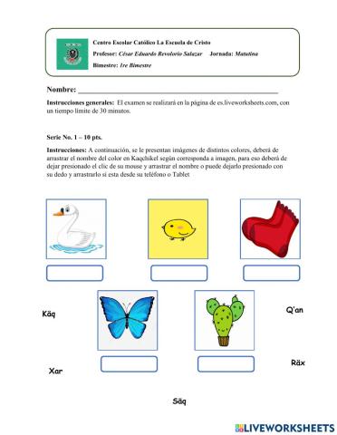 Examen kaqchikel primaria