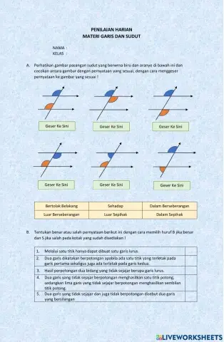 Penilaian garis dan sudut