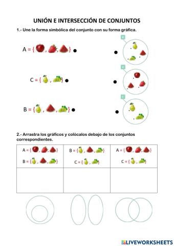 Unión e intersección de conjuntos