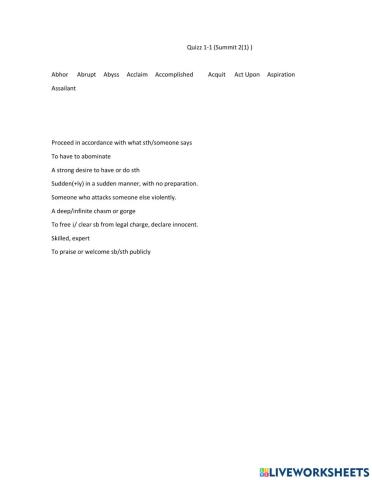 Quiz 1-1 summit 2(1)