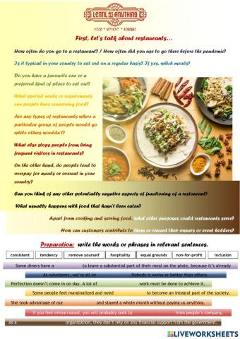 Lentil as Anything - Food without borders