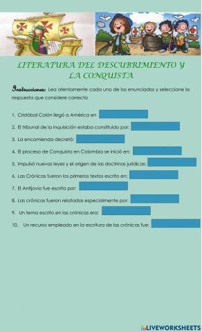 Literaratura del descubrimiento y la Conquista