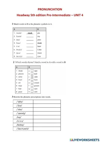 Pronunciation H5PI Unit 4