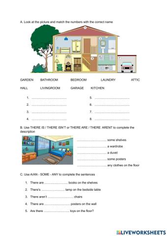 The House - There is -There are - Prepositions