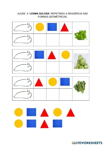 Sequencia das formas