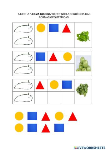 Sequencia das formas