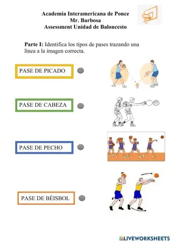 Basketball Liveworksheet