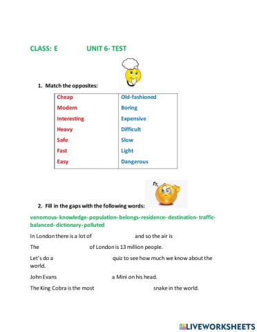 E Class- Test 6