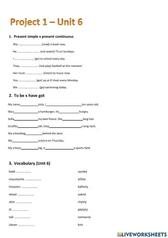 Revision Project 1 - Unit 6