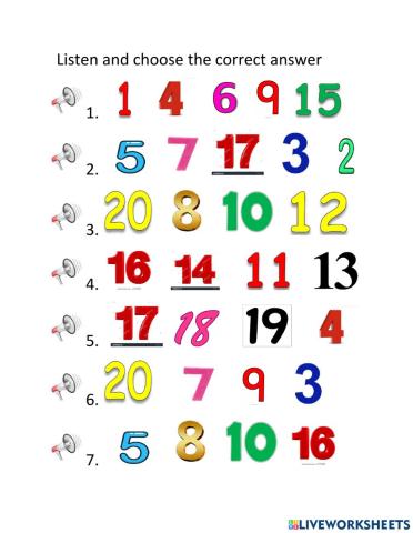 Number recognition