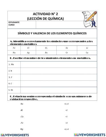 Lección: Símbolos químicos