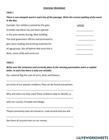 ELA Worksheet