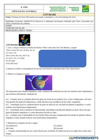 Os movimentos da Terra