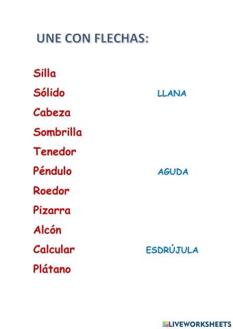 Acentuación de palabras