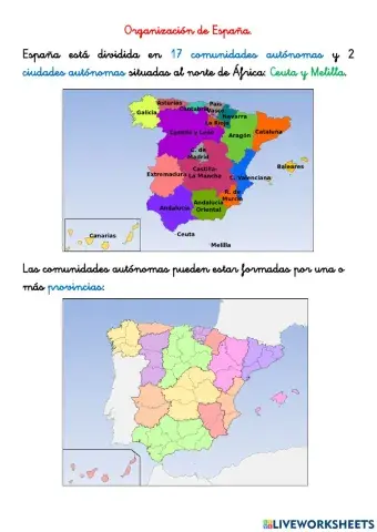 Comunidades y provincias