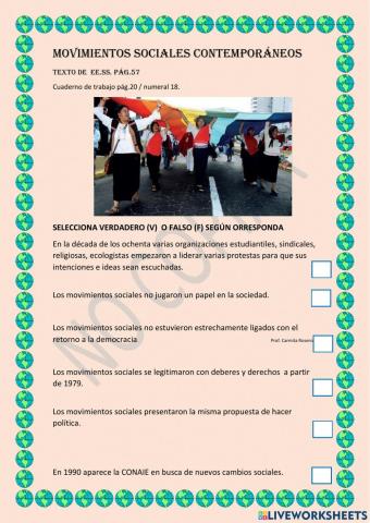 Los movimientos contemporáneos