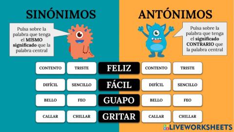 Sinónimos y Antónimos
