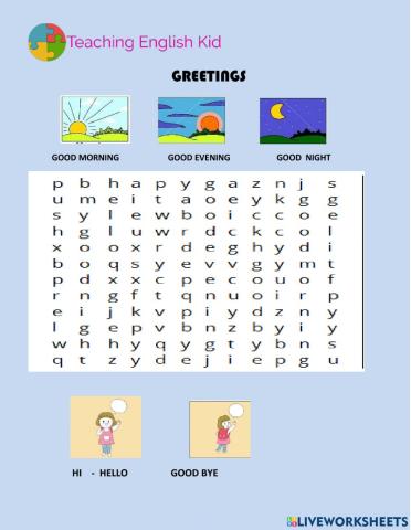 Greeting Vocabulary 4