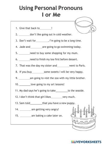 Using Pronouns I and me