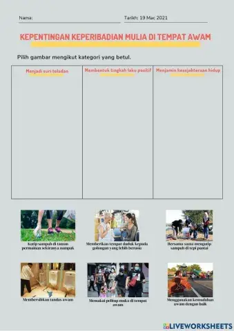 Kepentingan Keperibadian Mulia (Tempat Awam)