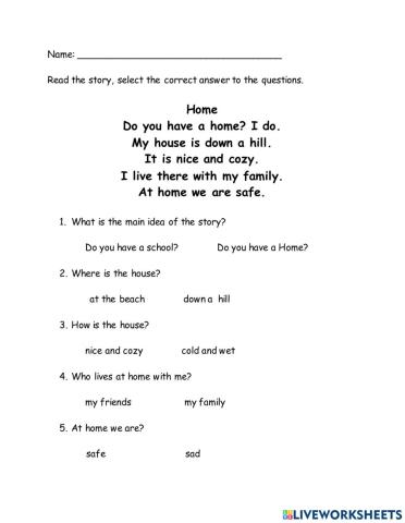 Reading Cmprehension