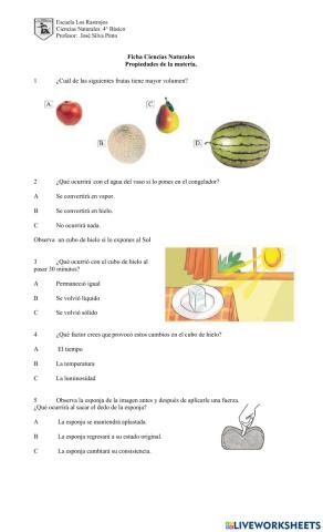 Propiedades de la materia