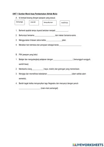 Unit 1 moral tingkatan 2