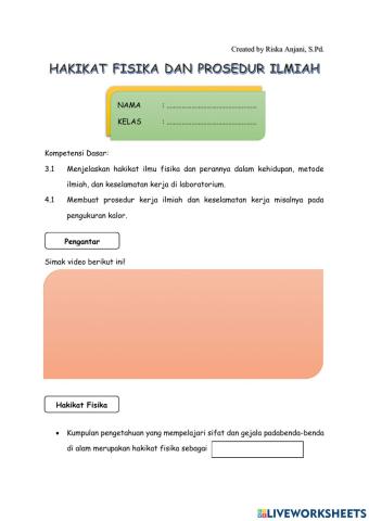 Hakikat Fisika dan Prosedur Ilmiah