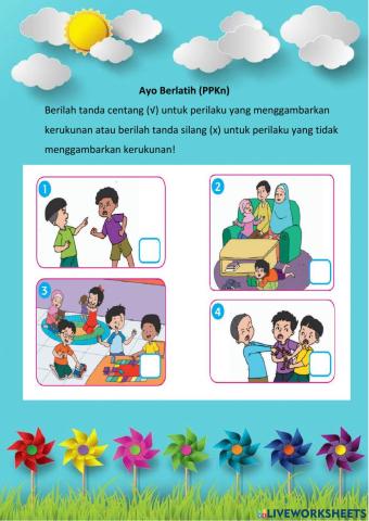 Perilaku menggambarkan kerukunan