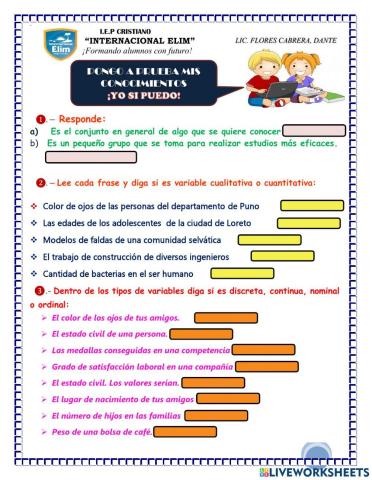 Tipos de variables estadísticos
